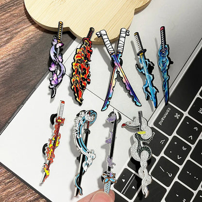 4/9pcs Pins Demon Slayer