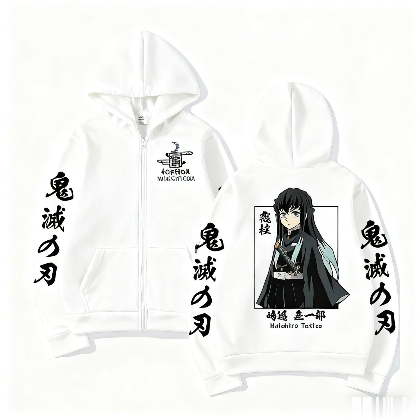 Zipper Hoodie Demon Slayer Muichiro Tokito
