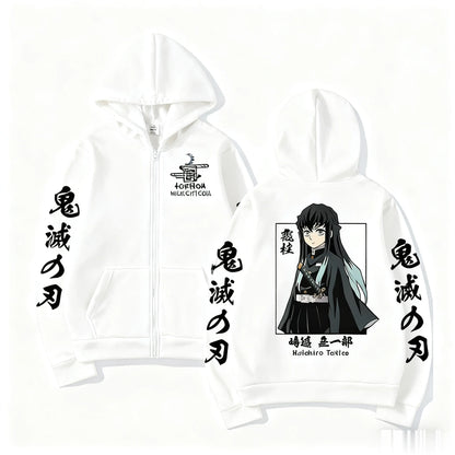 Zipper Hoodie Demon Slayer Muichiro Tokito