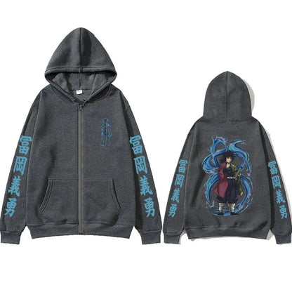 Zipper Hoodie Demon Slayer Tomioka Giyuu