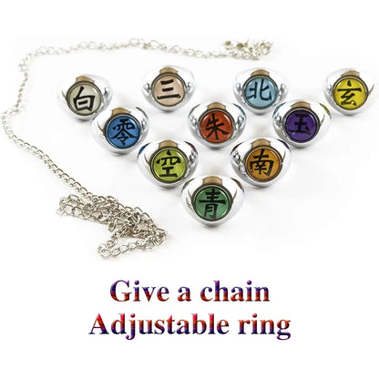Anillos 10 piezas Naruto Akatsuki