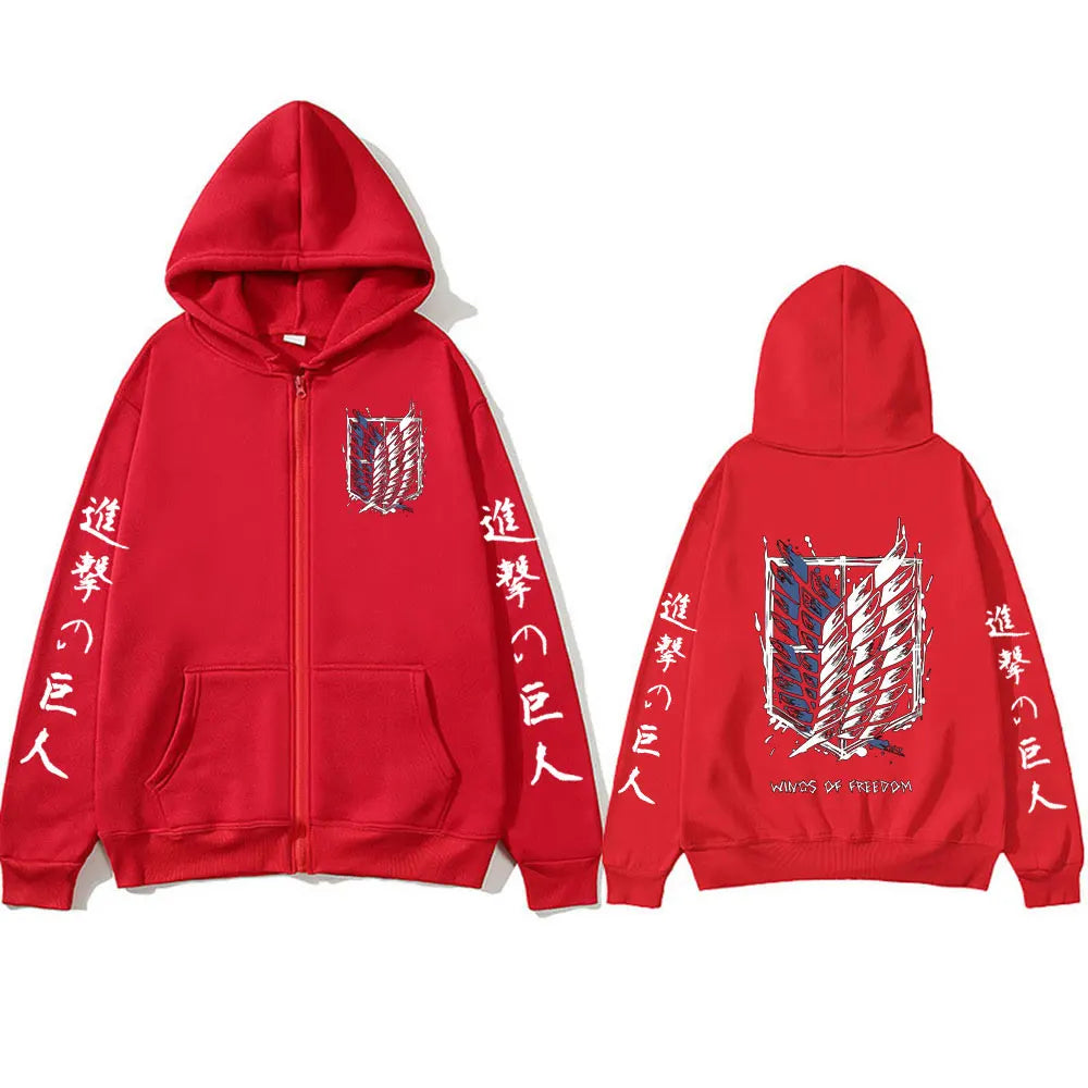 Zipper Hoodies Attack on Titan