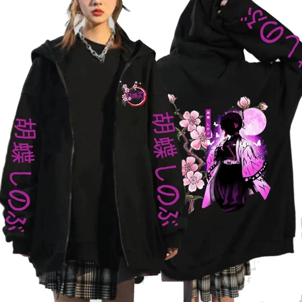 Zipper Hoodie Shinobu Kocho Demon Slayer