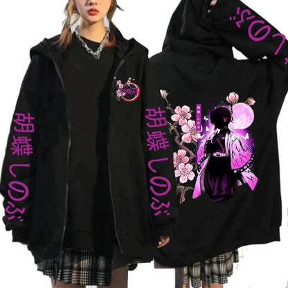 Zipper Hoodie Shinobu Kocho Demon Slayer
