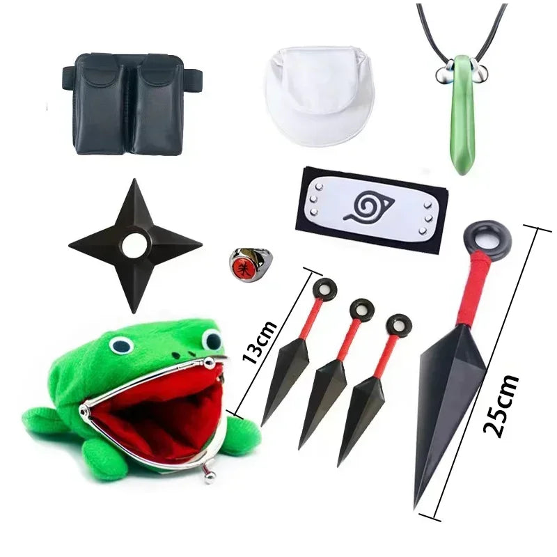 Naruto Cosplay Gloves Headband Kunai Mask