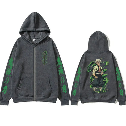 Zipper Hoodies Demon Slayer Shinazugawa Sanemi