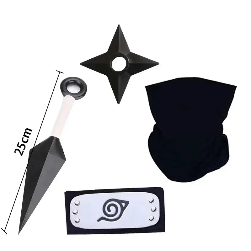Naruto Cosplay Gloves Headband Kunai Mask