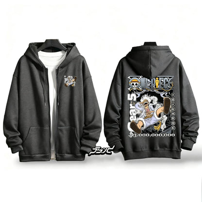 Zip Hoodie One Piece Gear 5 Luffy
