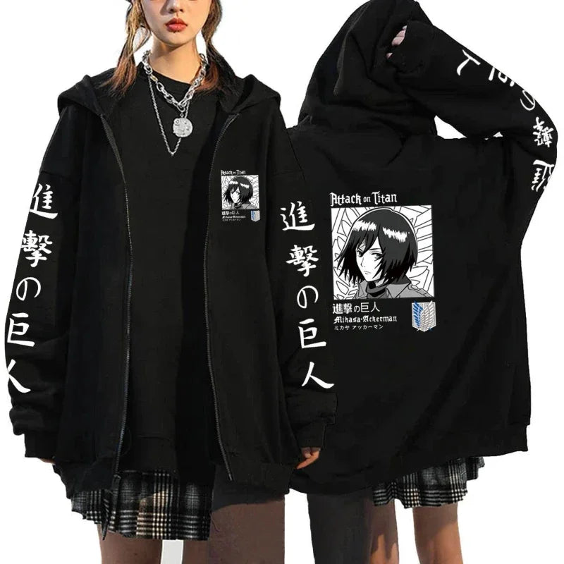 Zipper Hoodie Attack on Titan Mikasa Ackerman