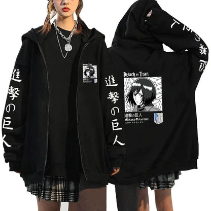 Zipper Hoodie Attack on Titan Mikasa Ackerman