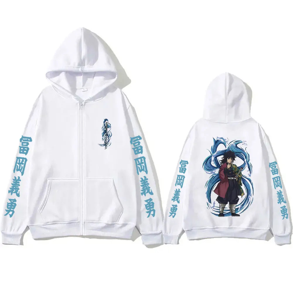 Zipper Hoodie Demon Slayer Tomioka Giyuu