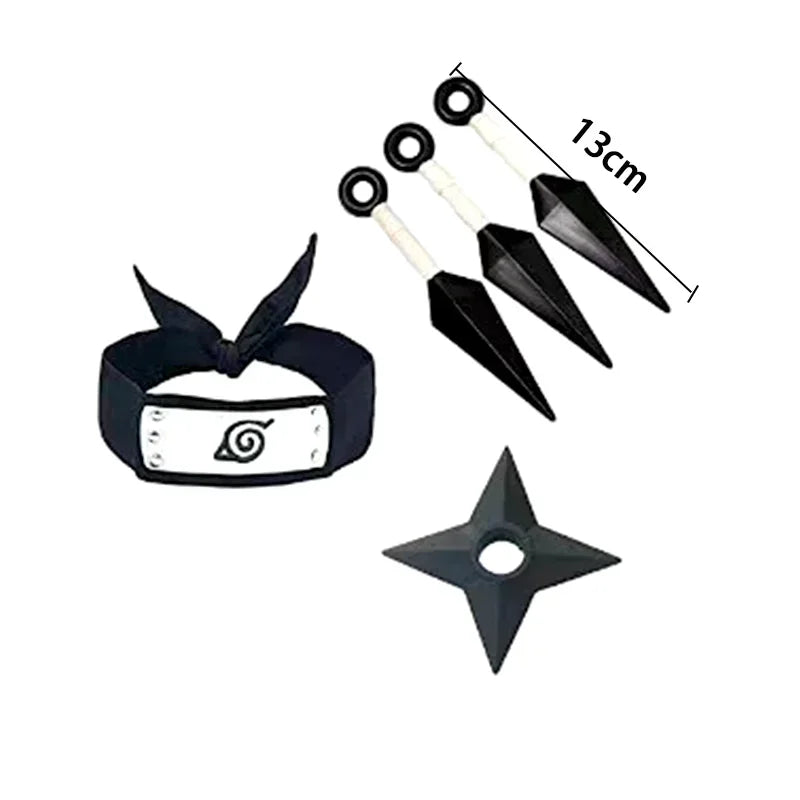 Naruto Cosplay Gloves Headband Kunai Mask
