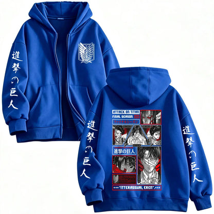 Zipper Hoodie Attack on Titan Eren