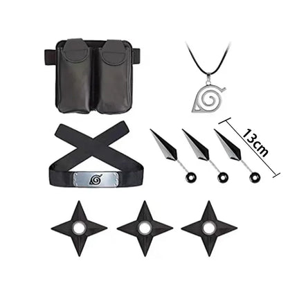 Naruto Cosplay Gloves Headband Kunai Mask