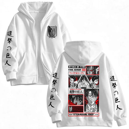 Zipper Hoodie Attack on Titan Eren
