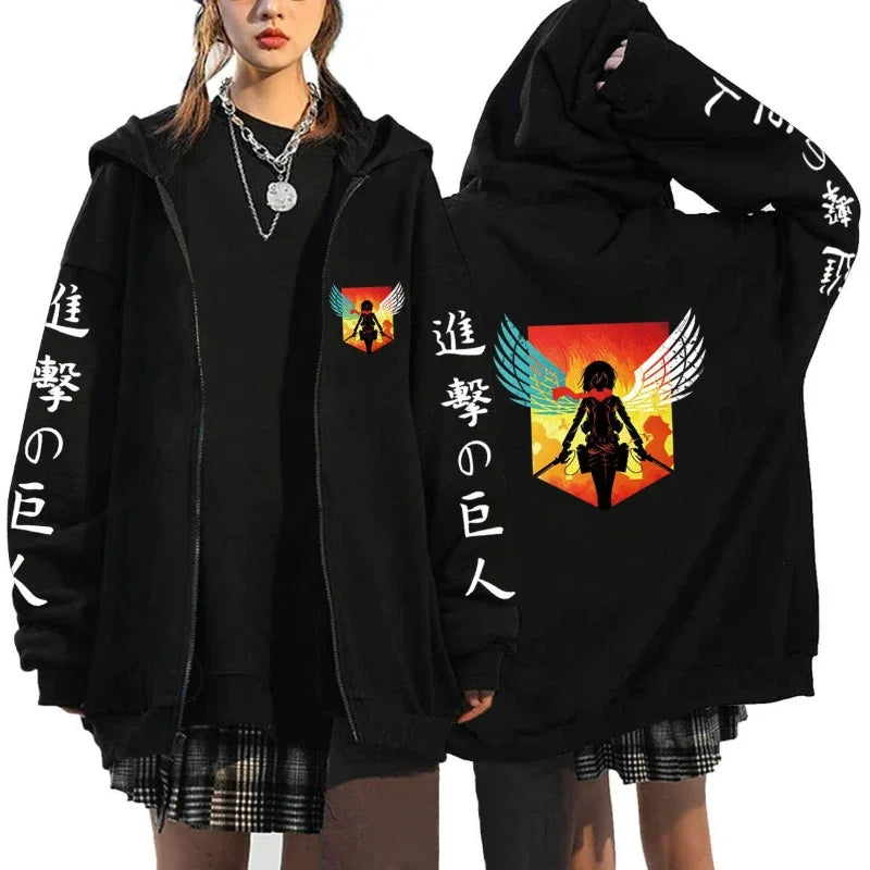 Zipper Hoodie Attack on Titan Mikasa Ackerman