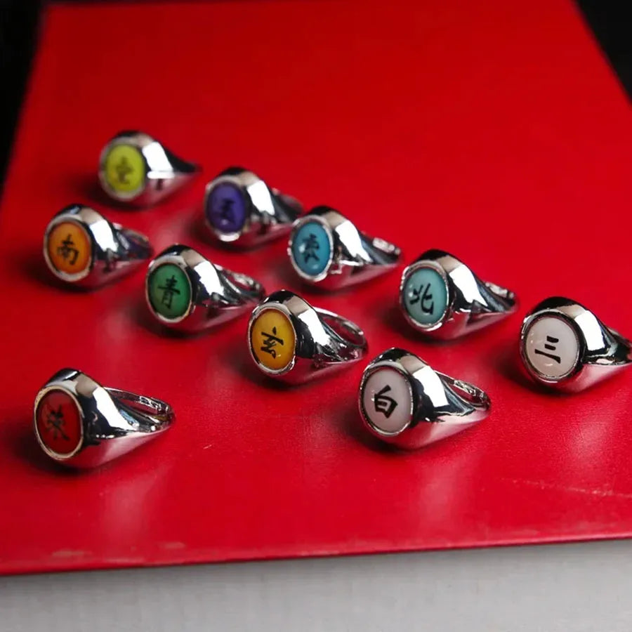 Anillos 10 piezas Naruto Akatsuki