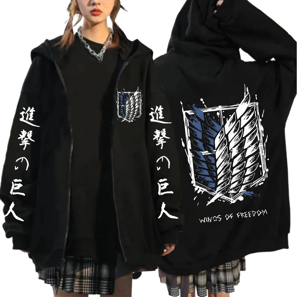 Zipper Hoodies Attack on Titan