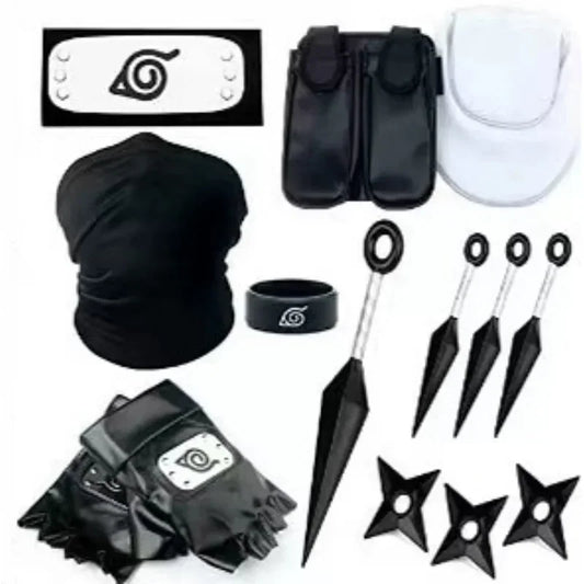 Naruto Cosplay Gloves Headband Kunai Mask