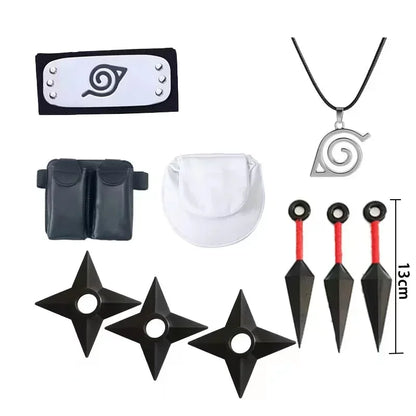 Naruto Cosplay Gloves Headband Kunai Mask