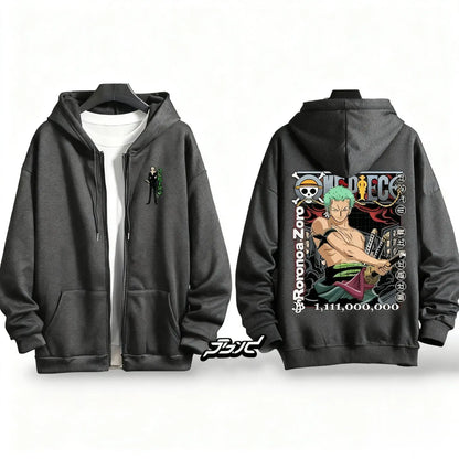 Zip Hoodie One Piece Roronoa Zoro