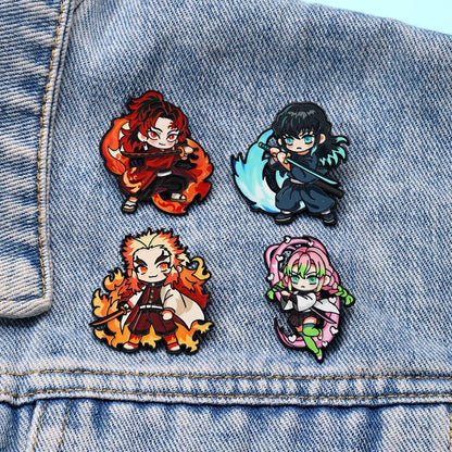 4pcs Pins Demon Slayer