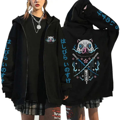 Zipper Hoodies Hashibira Inosuke Demon Slayer